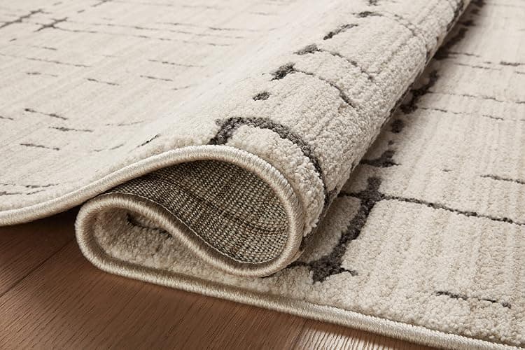 Loloi Darby Sand/Dk. Grey 11'-6" x 15' Area Rug | DAR-06 Approx. 11x15 Beige Living room Dining room Bedroom, Contemporary, Sophisticated, Cozy, Hand-Knotted, Area Rug thumbnail 4