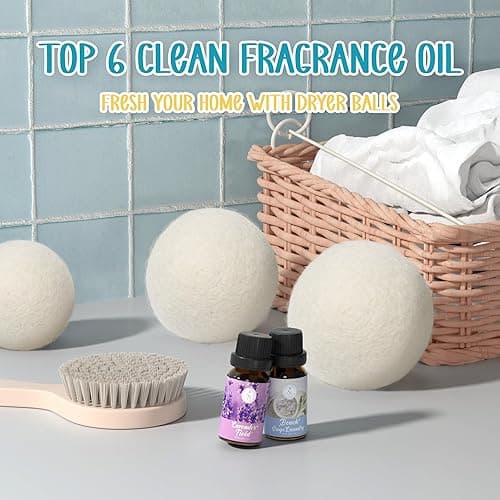 Clean Essential Oils Set, SoulOrigin Fragrance Oil Gift Set for Oil Diffusers, Scented Oils 6x10ml - Beach Sage Laundry Detergent, Citrus Burst, Lavender Fields, Fresh Linen, Warm Petals, Fresh Cotton thumbnail 7