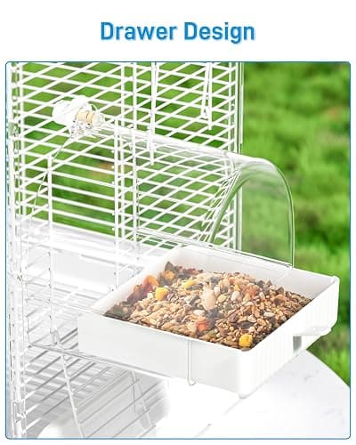 🌟BUCATSTATE Hanging Bird Bath for Cage, 3 in 1 Multifunction Bird Bath/Bowl/House, Bird Cage Accessories Suitable for Small to Medium Birds, Like Lovebirds, Finches, Parakeets, Mannikin thumbnail 7
