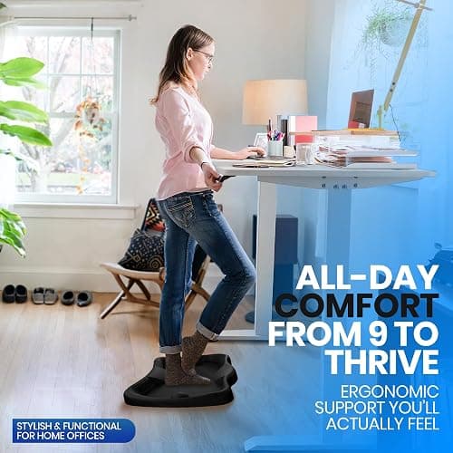 MotionGrey Cushioned Standing Desk Mat - Comfortable Anti Fatigue Mat - with Supportive Thick Kitchen Mat Foam - Perfect Standing Comfort Mat for Standing Desk with Ergonomic Ridge Pattern Surface thumbnail 6