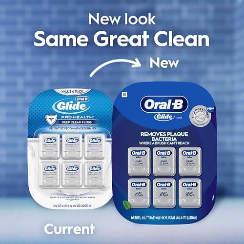 Oral-B Glide Deep Clean Dental Floss, Cool Mint, Value 6 Pack (40m Each) thumbnail 9