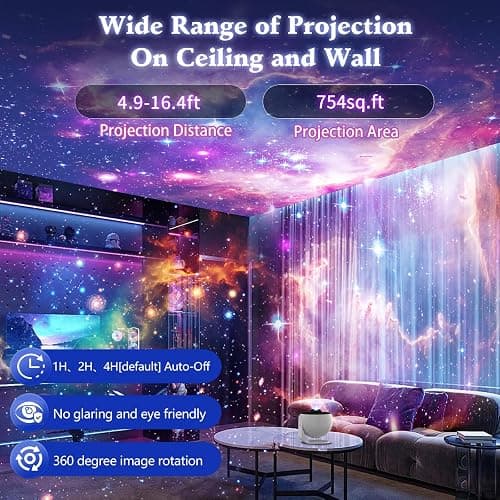 Galaxy Projector, 13 in 1 Planetarium Star Projector Realistic Starry Sky Night Light with Solar System Constellation Moon for Kids Adults Bedroom Ceiling Home Theater Living Room Decor thumbnail 5