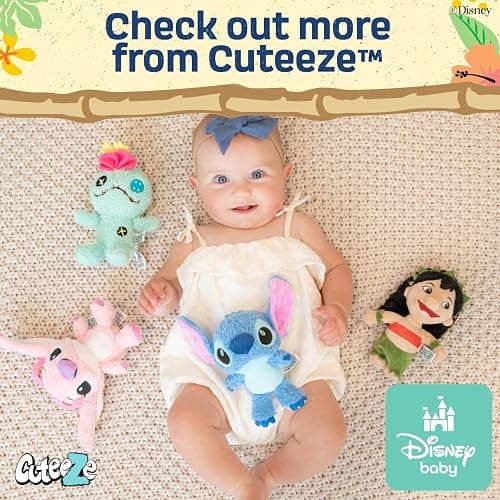 Kids Preferred - Disney Baby Lilo & Stitch CUTEEZE Scrump Plush Stuffed Animals, Multicolor,6 inches thumbnail 6