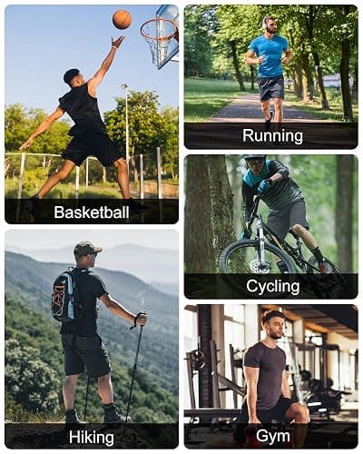 HOPLYNN 5 Pack Mens 2 in 1 Running Shorts with Liner, Quick Dry Workout Training Gym Athletic Sport Shorts with Pockets thumbnail 6