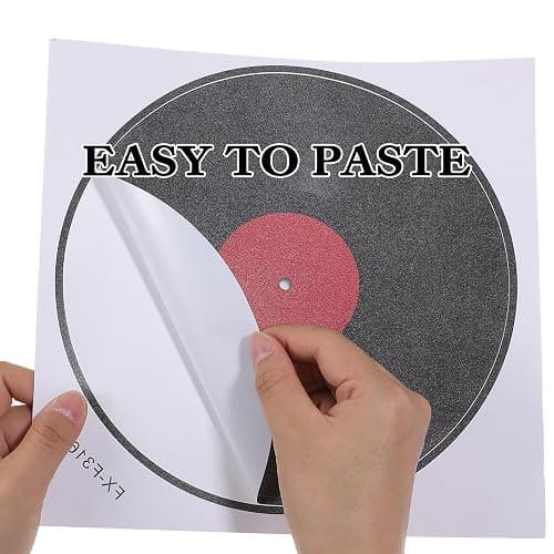 8Pcs Vinyl Record Wall Decor Poster for Christmas, 9in Self Adhesive Vinyl Fake Record Music Decor Album Posters Records Wall Decoration for Music Party Studio Home Walls Decorations Made By Cardboard thumbnail 5