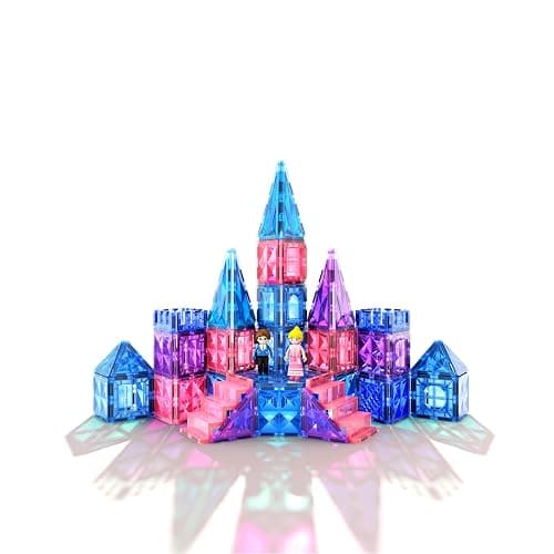 Diamond Magnetic Building Blocks - Frozen Princess Toys for 3-8 Year Old Girls & Boys - 3 4 5 6 Year Old Girl Birthday Xmas Present thumbnail 7