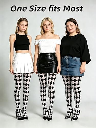 Moketiere Black and White Tights for Women thumbnail 4