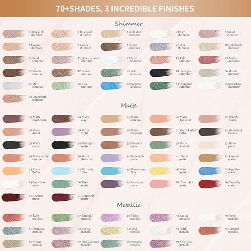 Color Mirror Cream Waterproof Hypoallergenic Eyeshadow Stick, long wear Metallic Glitter Matte Eye Shadow Pencil With Makeup Brush, Eye Brightener, 49 Azalea Metallic thumbnail 5