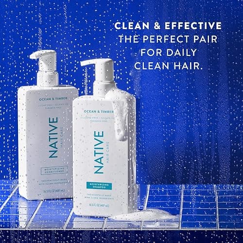 Native Ocean & Timber Shampoo and Conditioner Contain Naturally Derived Ingredients | All Hair Types, Color & Treated, Fine to Dry Damaged, Sulfate & Dye Free - 2-Pack thumbnail 4