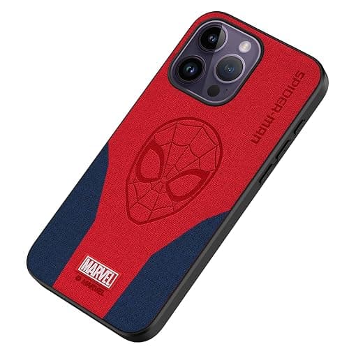IRON SPIDER Case for iPhone 15 with Superhero Character Compatible iPhone 15 Leather Case RED+Blue (Spider) thumbnail 2