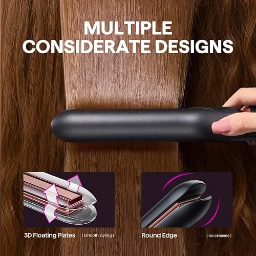 Wavytalk 3 in 1 Curling Wand Set, Multi Curl, Curling Iron Set with Heated Round Brush, Flat Iron Hair Straightener, 1 1/4 inch Curling Iron, Dual Voltage Hair Curler thumbnail 3
