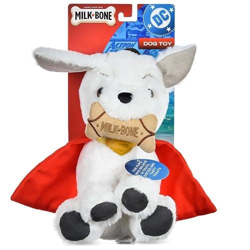 DC Comics Superman Krypto The Superdog Plush Dog Toy – Soft Squeaky Dog Toy with Crinkle Sounds, Cape & Milk-Bone Treat Design, 7.5 Inch thumbnail 8