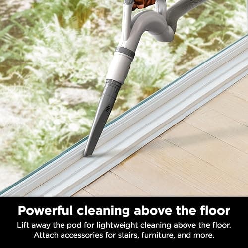 Shark | Upright Vacuum Cleaner | Navigator Lift-Away | Swivel Steering | HEPA Filter | Vacuum for Pet Hair | Crevice Tool & Dusting Brush Included | For Carpets & Hard Floors | White/Silver | NV356E thumbnail 4