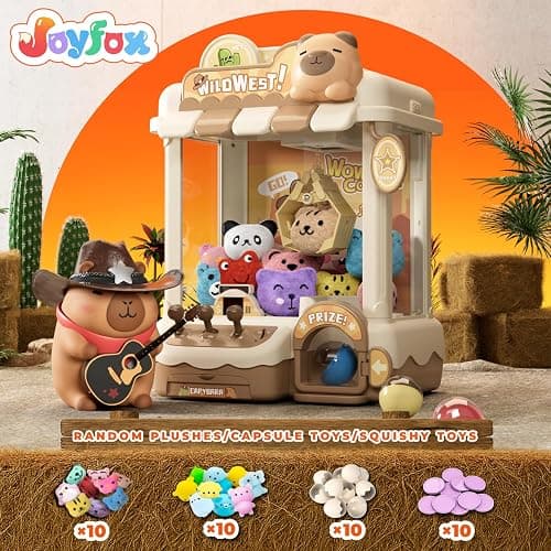 Mini Claw Machine for Kids, Cute Capybara Vending Machine for Girls Age 5-6, Candy Grabber Dispenser with Plush Toy and Capsule for Boys, Birthday Gifts for Age 3+, Perfect for Family, Party thumbnail 3