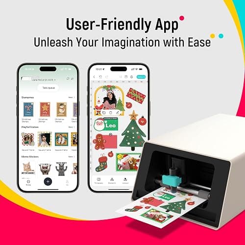 Liene PixCut S1 Color Sticker Printer & Cutting Machine - All-in-One Sticker Maker for DIY Crafts, Custom Labels & Gifts. Thermal Dye-Sublimation Photo Printer, 300 DPI, Precise AI Auto-Cutting thumbnail 8