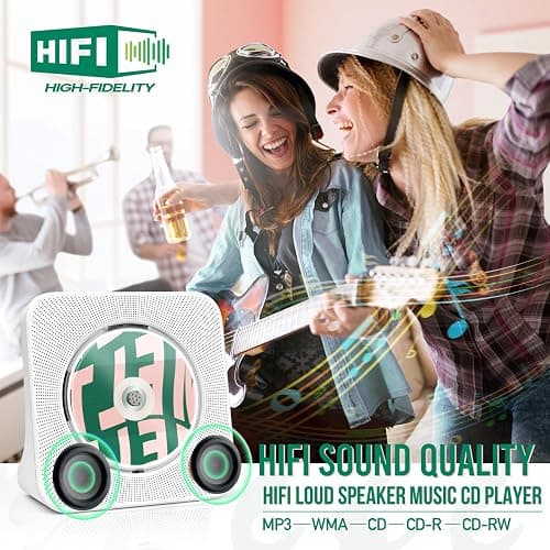 Portable CD Player for Home, ROADOM CD Players with Speakers, CD Player for Kids, Combo with Bluetooth/FM Radio/Stereo Sound/Remote Control/USB Drive/AUX/Timer/Repeat. thumbnail 6
