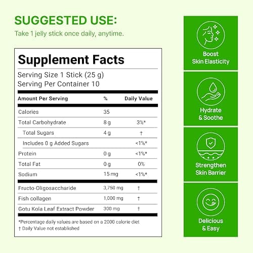 Stick Jelly Duo: Cutting & Collagen Jelly Set, Korean Supplement, Christmas Gifts Stocking Stuffers for Boosting Metabolism and Skin Hydration, Collagen, Centella Asiatica, Garcinia Cambogia Jel thumbnail 9