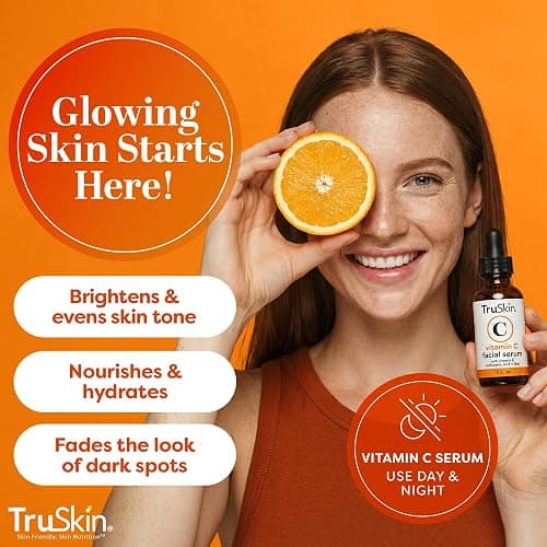 TruSkin Vitamin C Serum for Face – Anti Aging Face Serum with Hyaluronic Acid & Vitamin E – Brightening Formula for Improving Appearance of Dark Spots, Fine Lines & Wrinkles – All Skin Types, 1 fl oz thumbnail 4
