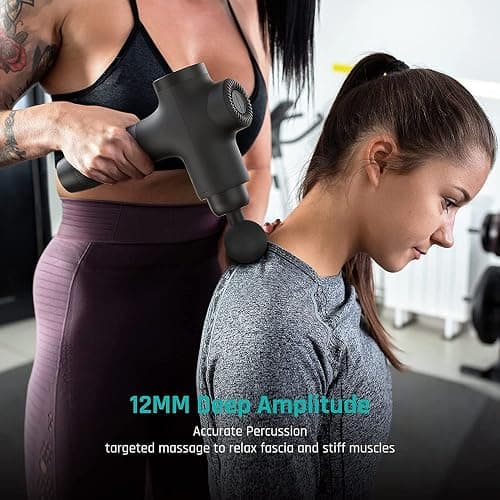 Mebak 3 Massage Gun, Massage Gun Deep Tissue for Athletes, Professional Muscle Percussion Massager, Massager for Shoulder Leg Back Body Pain Relief, Quiet Portable Sport Tool, Gifts for Him thumbnail 4