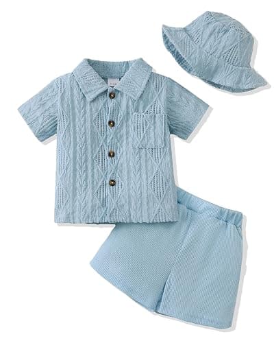Renotemy Toddler Baby Boy Clothes Summer Outfits Infant Boy Clothing For Little Kid Shorts Sets - Image 1