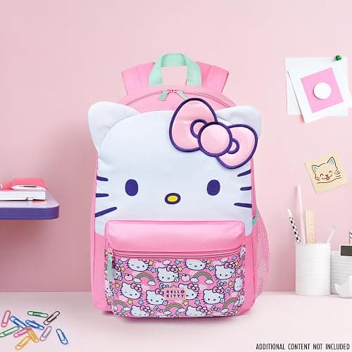 Hello Kitty Sanrio Backpack for Girls Tweens Kawaii Rucksack School Bag Lightweight Teens Anime Daypack for PE Sports Holiday Travel Sleepovers thumbnail 2