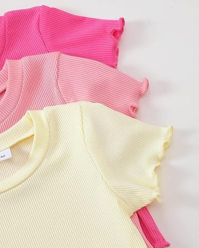 Aura Vane Toddler Baby Girl Boy Summer Clothes Outfits Casual Summer Short Sleeves Tops + Shorts Cute Outfits Set 3M-3T thumbnail 4