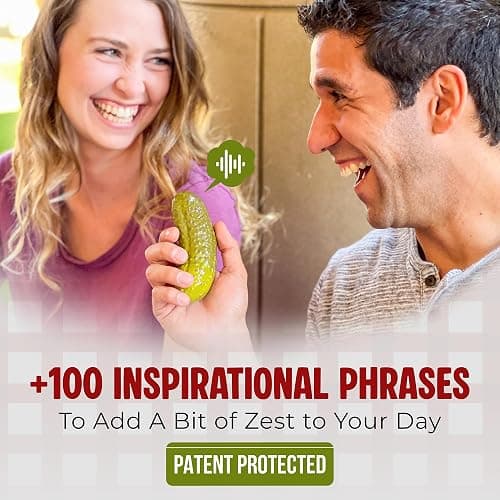 DR DINGUS Emotional Support Pickle - +100 Positive Inspirational Phrases - Press Button - Funny Family Friendly Gag Toy for Class, Office, Gift, Friends thumbnail 3