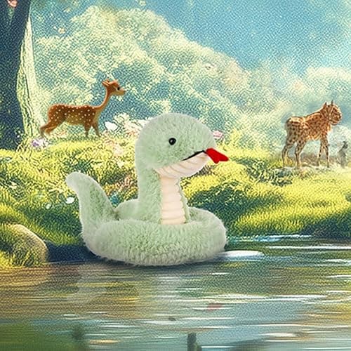 Apricot Lamb Snake Plush Soft Stuffed Animals Plushies Light Green thumbnail 2