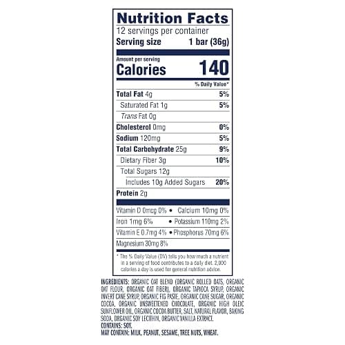 Zbar Chocolate Brownie Soft-Baked Snack Bars, Organic Granola Bars, 12ct | USDA Organic, No Artificial Flavors, Colors, or Preservatives, Non-GMO, 11g Whole Grains, Snacks for Kids thumbnail 2