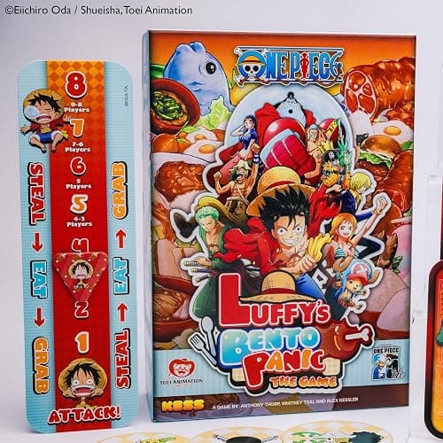 KESS One Piece: Luffy’s Bento Panic Game for Players Ages 10 & Up, Playtime 30 Mins, Anime, Quick to Learn, Feasting Fun: Lunch is Served, with a Side of Panic thumbnail 3