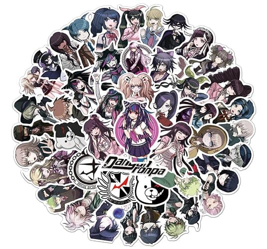 50Pcs Manga Danganronpa Stickers Mixed Pack,Cartoon Characters Stickers Anime Decor Sticker for Kids Teens Adults Waterproof Sticker for Water Bottle Laptop (Dw) - Image 1