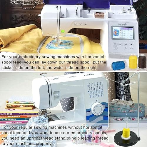 40 Spools Polyester Machine Embroidery Thread Kit 500M Colors Compatible with Brother Colors thumbnail 6