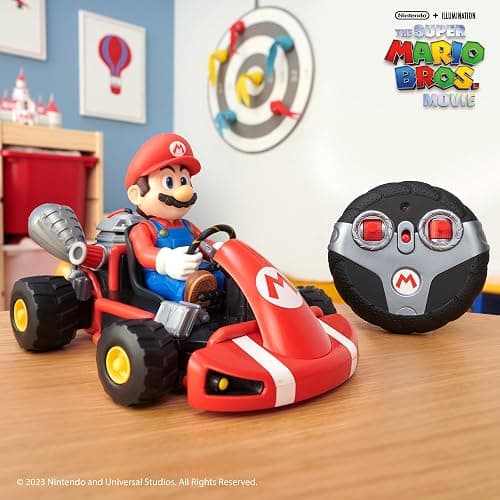 Super Mario BROS. Movie Rumble Kart RC Racer – 2.4GHz Full-Function Remote Control Car – Lights, Sounds, Spinning Action – 100ft Range – Ages 4+ thumbnail 6