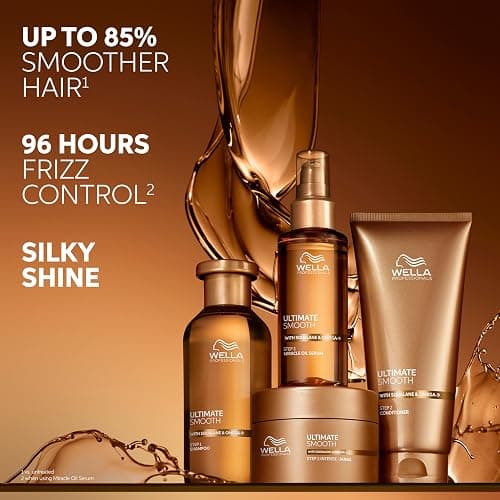 Wella Professionals ULTIMATE SMOOTH Miracle Oil Serum for Dry, Dull & Frizzy Hair | Nourishes, Smooths & Adds a Silky Shine | With Squalane & Omega 9 | Heat Protectant | Color Safe thumbnail 11