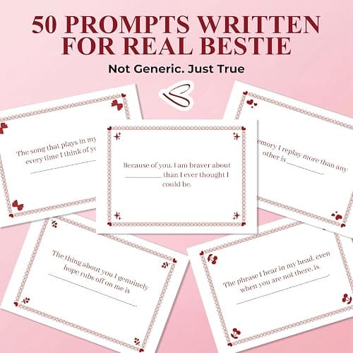 What I Love About You Bestie Gifts, Fill In The Blank Book For Best Friends | Customized Bestie Book, Friendship Gifts For Women Birthday, Personalized Christmas Gift for Best Friends thumbnail 4
