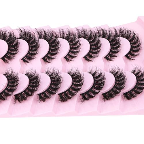 Geeneiya Short Cat Eye Lashes Mink Lashes Natural Look Wispy False Eyelashes 15mm Volume Extension Fox Eye Fake Eyelashes Extension thumbnail 5