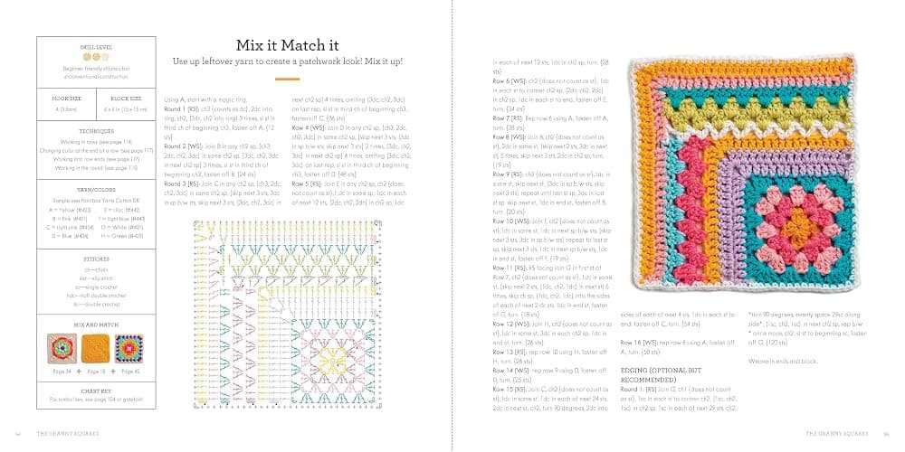 A Modern Guide to Granny Squares: Awesome Color Combinations and Designs for Fun and Fabulous Crochet Blocks thumbnail 4