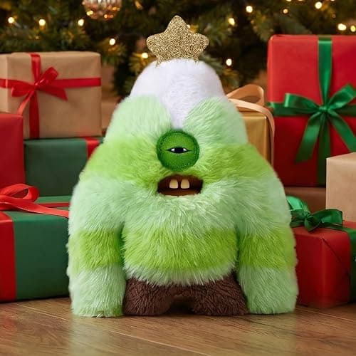 Fuggler Festive Fuggs 9 Inch Series 2 (Sasquooshmas Tree) by ZURU | Funny Ugly Monster with signature teeth, soft & huggable collectible plush, for fans & collectors, gift for tweens & teens thumbnail 2