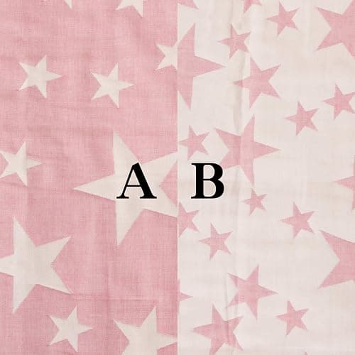 NTBAY 3 Layer Toddler Blanket, Muslin Cotton Jacquard Bed Blankets, Lightweight Thermal Baby Blanket, Super Soft and Warm Crib Blanket for All Seasons, Decoration Gift, 30"x40", Pink Star thumbnail 4