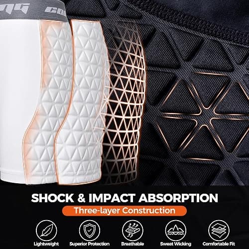 COOLOMG Youth Girls Softball Sliding Shorts Padded Compression Sliders for Baseball Football Lacrosse Cricket thumbnail 5