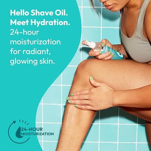 Skintimate 2-in-1 Shave Oil & Moisturizer, Fragrance Free, 7.3oz | Shaving Oil, After Shave for Women Bikini Area Moisturizer with Vitamin E and Aloe, Shaving Cream Alternative, 7.3 fl oz thumbnail 4