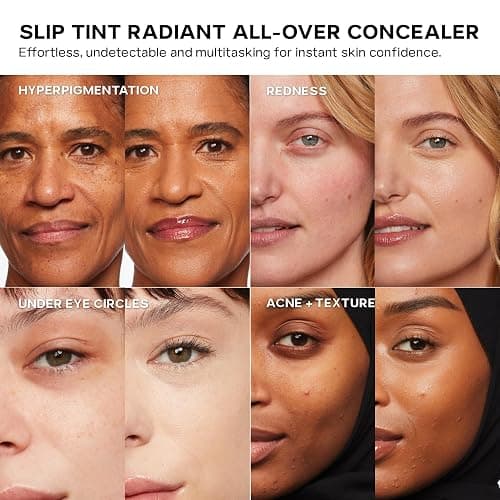 Saie Slip Tint Radiant Cream Concealer & All-Over Face Makeup - Concealer for Dark Circles, Redness & Blemishes - Lightweight Makeup Made with Hydrating Hyaluronic Acid - Shade 4 (0.17 oz) | Concealer for Dark Circles, Redness, Blemishes, Shade 4, 0.17 oz thumbnail 6