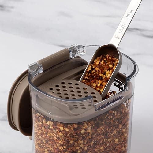 ProKeeper+ Airtight Food Storage Container Set – Clear Plastic Flour and Sugar Canister Set with Magnetic Accessories for Kitchen Organization (Taupe, 13-Piece) thumbnail 8