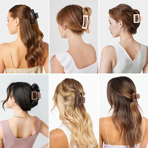 3 Styles Hair Clips for Women, 12 PCS Claw Clips for Thin Thick Hair, Small Medium Big Hair Clips Set thumbnail 4