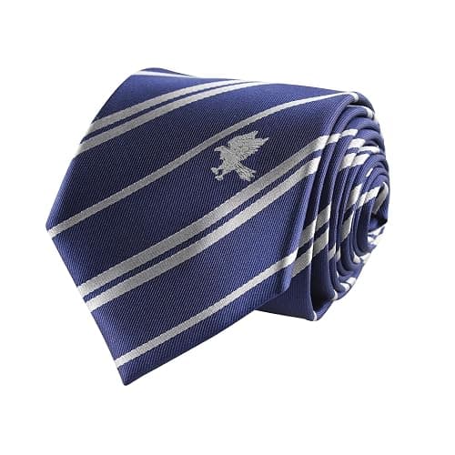 CINEREPLICAS - Harry Potter - Tie with pin - Deluxe Edition - Officially licensed - Ravenclaw - Standard size - 100 % microfiber - Delivered in a gift box - blue & grey thumbnail 3
