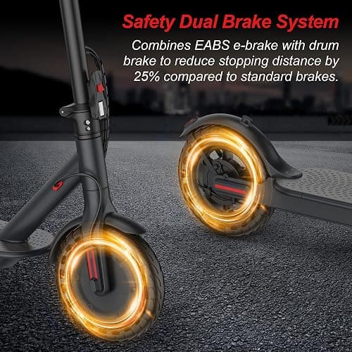 VOLTVOGUE Electric Scooter – 19 MPH Max Speed, 8.5" Honeycomb Solid Tires, 350W Motor,12 Miles Range, Foldable Commuter Scooter with Dual Braking System & App Control thumbnail 7