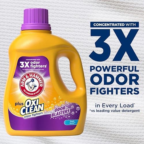 ARM & HAMMER Plus OxiClean Odor Blasters Fresh Burst, 77 Loads Liquid Laundry Detergent, 100.5 Fl oz thumbnail 3