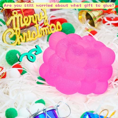 Squishy Stretchy Stress Cube, Sensory Ice Cube Sugar Ball for Kids Adults, Slow Rising Squeeze Toys for Boys Girls, Gel Filled Fidget Toys Anxiety Relief for Autism, Home Office Classroom Gifts (Pink) thumbnail 5