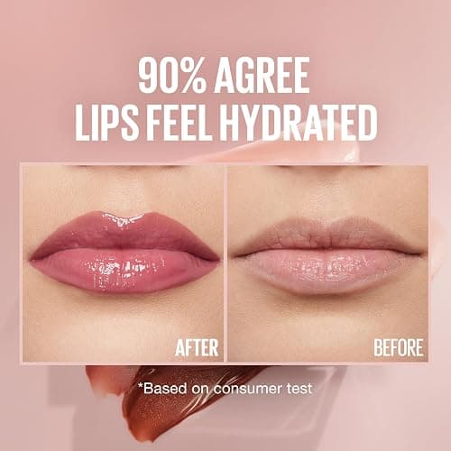 Maybelline Lifter Gloss, Hydrating Lip Gloss with Hyaluronic Acid, High Shine for Plumper Looking Lips, Petal, Warm Pink Neutral, 0.18 Ounce | Hydrating Lip Gloss thumbnail 4