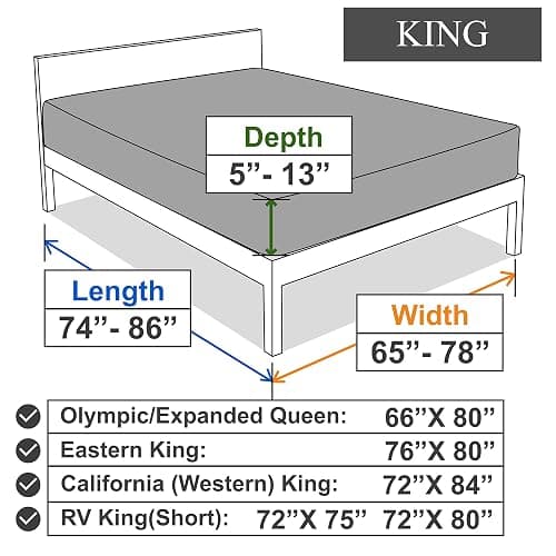 King Size Fitted Sheet Only - 4-Way Stretch Knit, Snug Fit, Wrinkle Free & Stay in Place, No More Slipping Off for Mattress, Soft & Comfortable - Black, King - Black - King/Short King/Cal King/Olympic Queen thumbnail 6